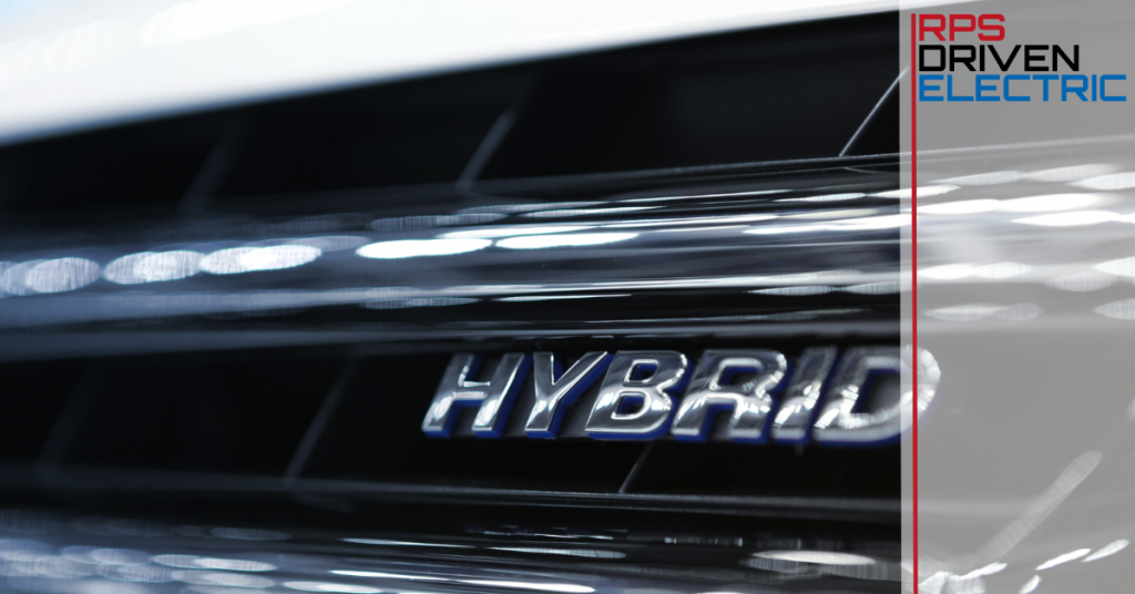 A hybrid vehicle.